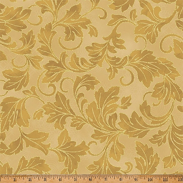 Christmas Wish - Hoffman Fabrics -  Y7823 - 47G - Gold/Gold
