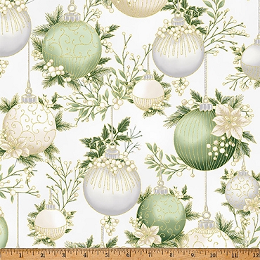 Christmas Wish - Hoffman Fabrics -  Y7822 - 134G - Parchment/Gold