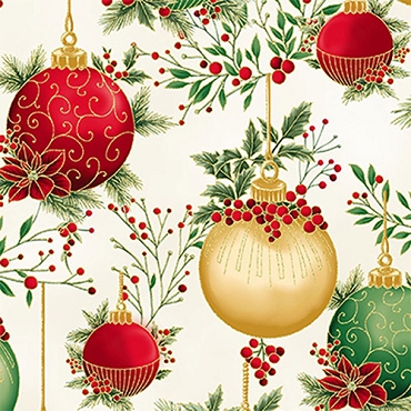 Christmas Wish - Hoffman Fabrics -  Y7822 - 20G - Natural/Gold