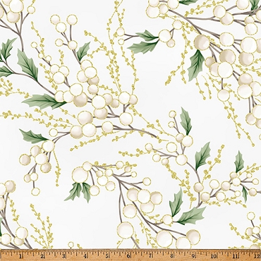 Christmas Wish - Hoffman Fabrics -  Y7821 - 134G - Parchment/Gold