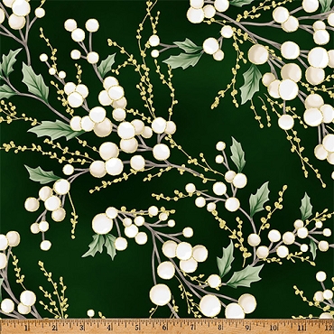Christmas Wish - Hoffman Fabrics -  Y7821 - 44G - Forest/Gold