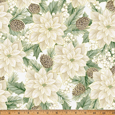 Christmas Wish - Hoffman Fabrics -  Y7820 - 134G - Parchment/Gold