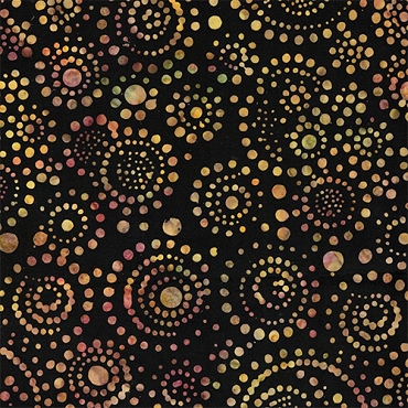 Island Batik - Dot Mania - Dots and Swirls - Black 