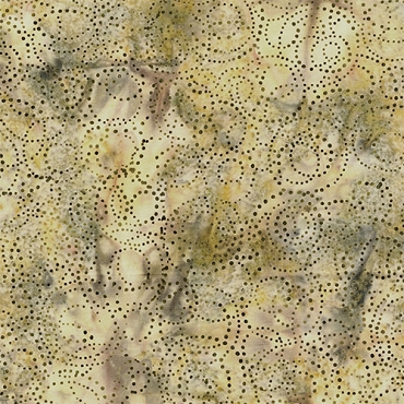 Island Batik - Dot Mania - Swirly Dots- Multi Green Yellow Glacier