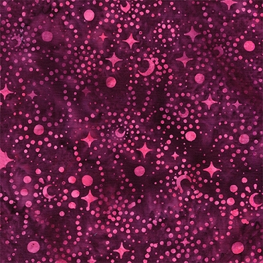 Island Batik - Stars and Swirls - Pink Sangria