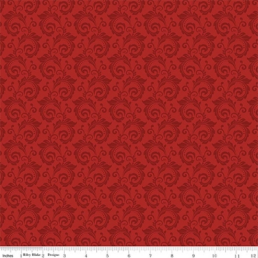 Christmas Greetings - Riley Blake - Scroll - 17664 - Red