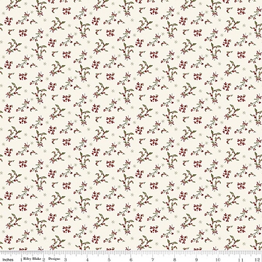 Christmas Greetings - Riley Blake - Berries - 17662 - Cream
