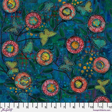 Wings of Wonder - Free Spirit - Sue Penn - SP114 - Tapestry - Blue