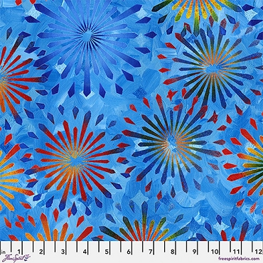 Wings of Wonder - Free Spirit - Sue Penn - SP115 - Fiesta - Blue 