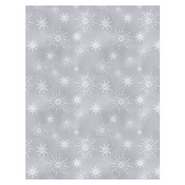 Let it Snow-Man! - Wilmington Prints - 27758 - 919 -  Snowflakes All Over Gray
