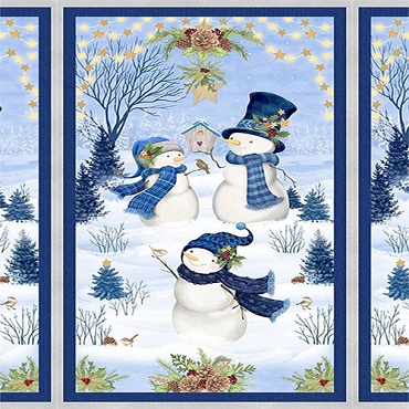 Let it Snow-Man! - Wilmington Prints - 27751 - 417 - Panel