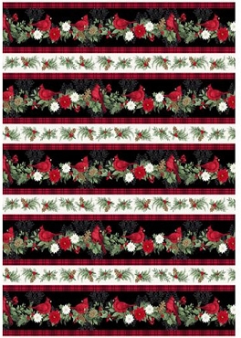 Cardinal Charm - Wilmington Prints - 39927 - 139 - Border Stripe