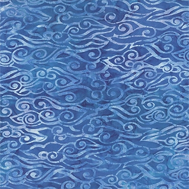 Sea Stars - Wilmington Batiks - Swirly Waves - 1400 - 22283 - 440 - Blue