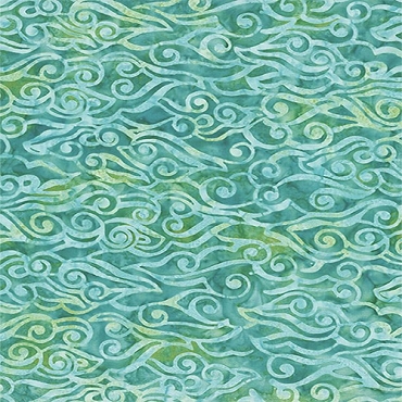 Sea Stars - Wilmington Batiks - Swirly Waves - 1400 - 22283 - 757 - Green
