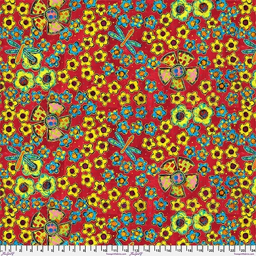 Dragonfly Dance - Free Spirit - PWSP113 - Flower Field - Multi