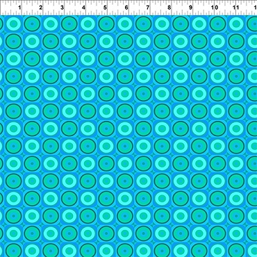 Flock Together - In The Beginning - Circle Square - Aqua - 10FT3