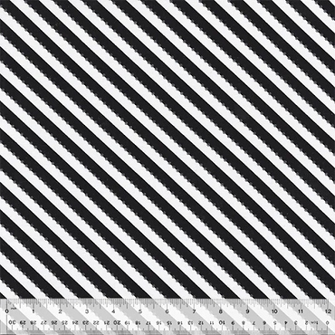 Be Colourful - Anthology Batiks - 77Q - 1 - Magic Bias Stripe - Black 