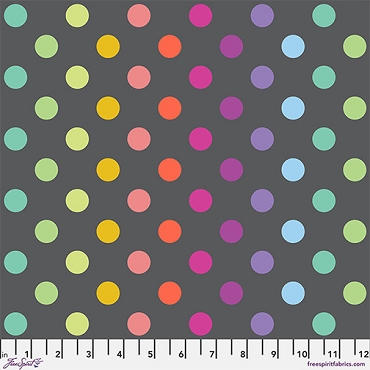 Tula Pink - Graywork - Disco Poms - PWTP262 - Carbon