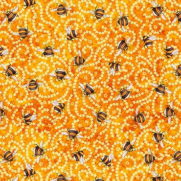 QT Fabrics -Daisy Delights - 32154O - Orange