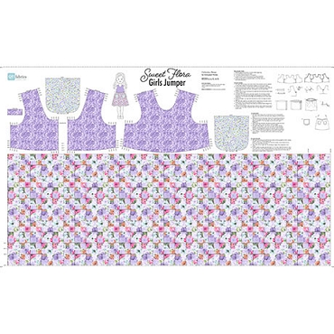 QT Fabrics -Girls Jumper - Panel - 32337L - Lilac