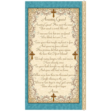 QT Fabrics - Amazing Grace - Panel - 24028E - Cream