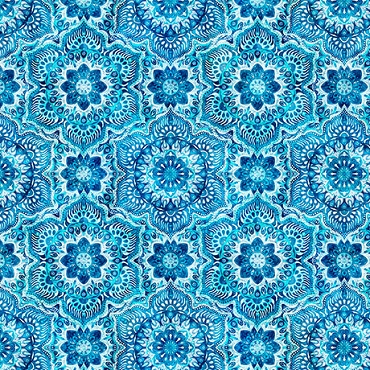 QT Fabrics -Daisy Delights - 32156B - Denim