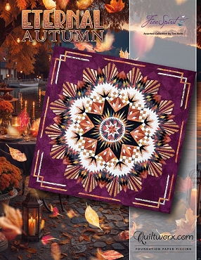 Eternal Autumn - Quiltworx - 99 x 99 Foundation pieced  pattern 