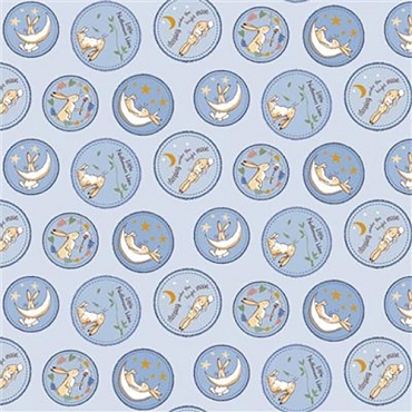 Guess How Much I Love You  - Clothworks - GHMILY 2024 Badges - Y4246 - 140 - Light Slate