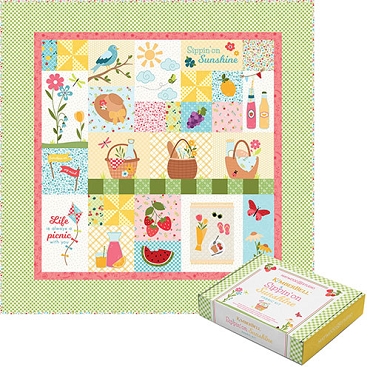 Sippin' on Sunshine - Kimberbell - Machine Embroidery - Fabric Kit - 40 x 40 Quilt