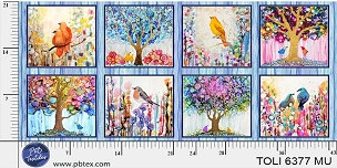 Tree of Life - P & B Textiles - 6377 - Multi - Block Panel running yardage