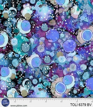 Tree of Life - P & B Textiles - 637 - Blue violet - Abstract Allover