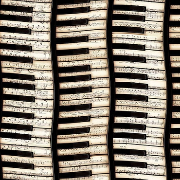 September 2026 - Miscellaneous - QT Fabrics - Vivace - Piano Keys - 32248 - Beige