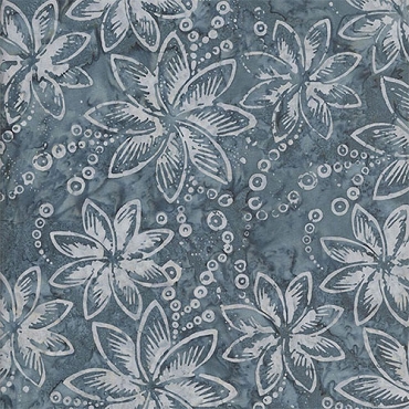 Tonga Batik - Quiltworx - Misty Beaches - B8165 - Pearled Flowers - Stone