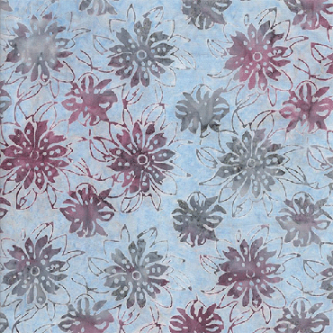 Tonga Batik - Quiltworx - Misty Beaches - B3709 - Floating Flowers - Breeze
