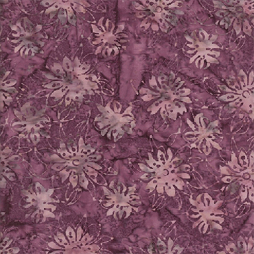 Tonga Batik - Quiltworx - Misty Beaches - B3709 - Floating Flowers - Fig