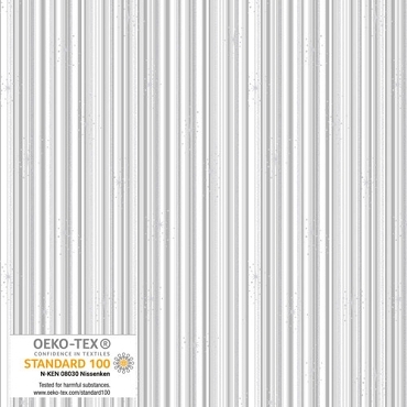We Love Christmas - Blank Quilting - 4591 - 106 - Stripes - White Silver