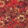 Batik - Hoffman - U2451 - 381 - Big Floral - Pomegranate